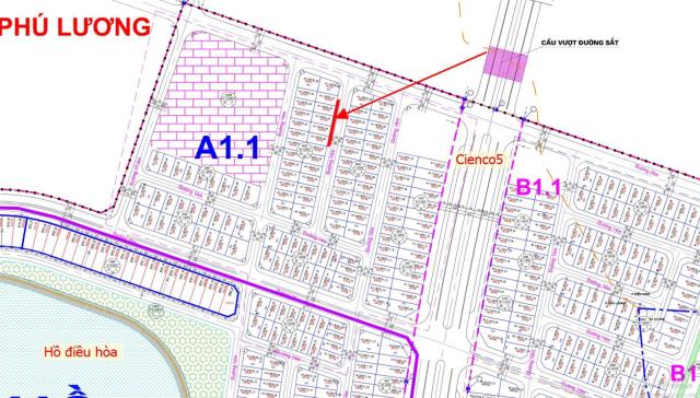 Bán biệt thự A1.1 – BT3 Khu đô thị Thanh Hà – DT 200m – Hướng Đông – Đường 14m.