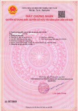 Bán gấp đất đẹp chính chủ tại Đắk Ru, Dăk R'Lấp, Đắk Nông, giá 490 triệu, diện tích 1000.9 m2