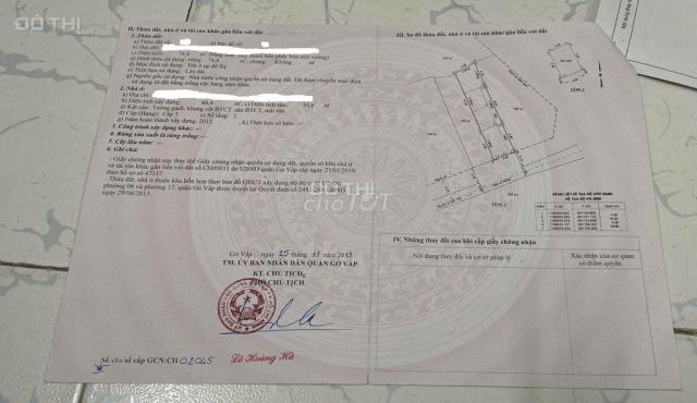 Chính chủ bán nhà cấp 4 tại Phường 6, Gò Vấp