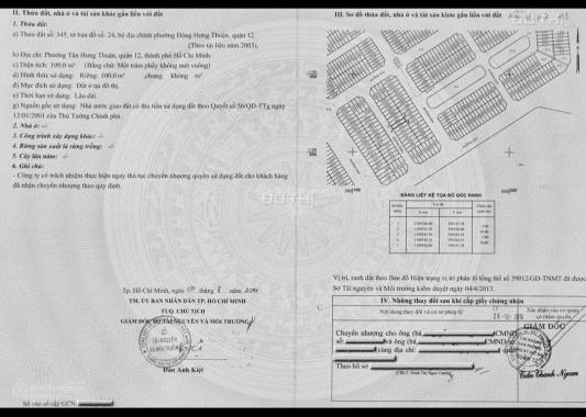 Bán Đất Quận 12 - 5x20=100m², 9.9 Tỷ, Thương Lượng Nhẹ!