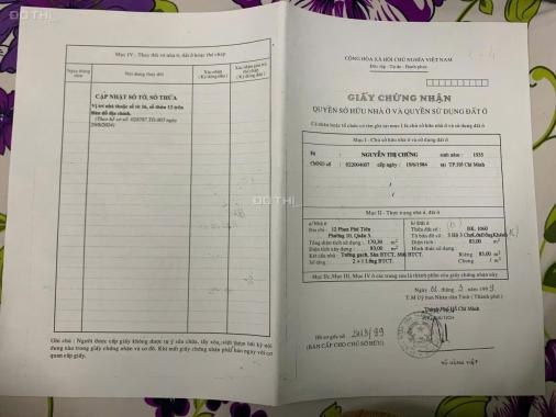 CC BÁN NHÀ MẶT TIỀN PHAN PHÚ TIÊN, QUẬN 5, 5 TẦNG