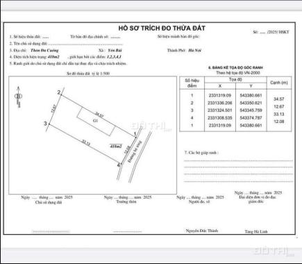 GIAO BÁN LÔ ĐẤT SIÊU PHẨM 400m²  TẠI XÃ YÊN BÁI - BA VÌ