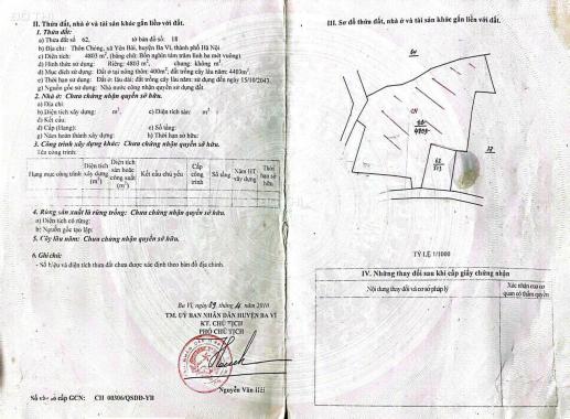 GIAO BÁN LÔ ĐẤT SIÊU PHẨM 513m²  TẠI XÃ YÊN BÁI - BA VÌ