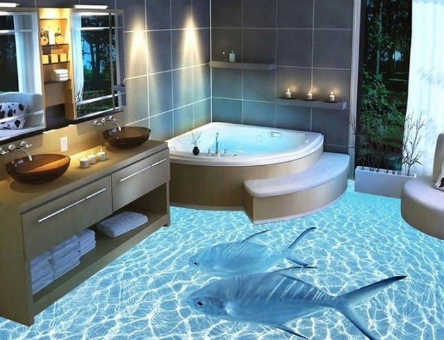 Những phòng tắm 3D siêu ấn tượng