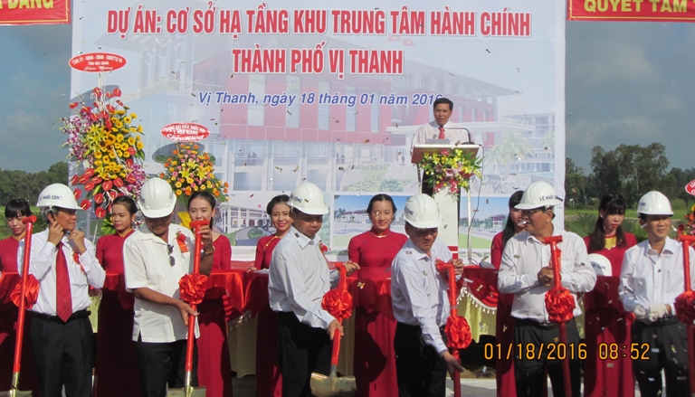 Hậu Giang: Khởi công xây dựng khu trung tâm hành chính TP. Vị Thanh