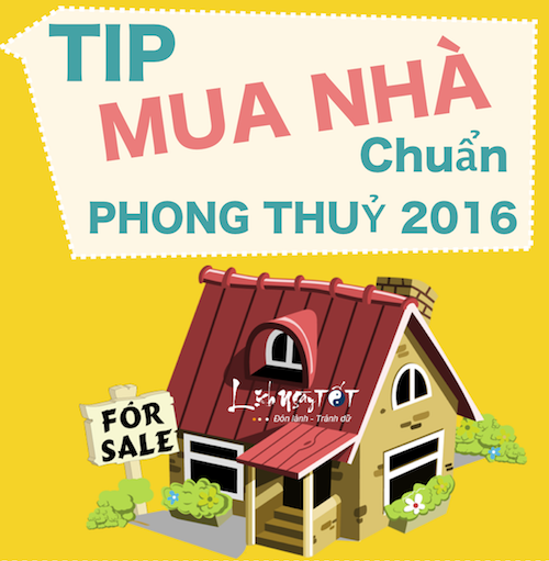 [Infographic]: Những lưu ý mua nhà chuẩn phong thủy 2016