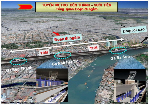 Tp.HCM: Đẩy nhanh tiến độ dự án metro Bến Thành - Suối Tiên