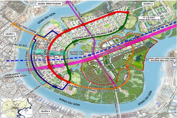 Tp.HCM: Hơn 5.200 tỷ đồng xây cầu Thủ Thiêm 4