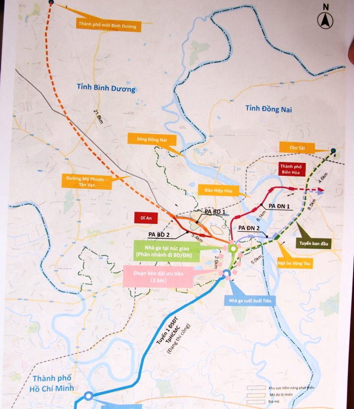 Phương án kéo dài tuyến Metro số 1 đến Biên Hòa