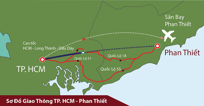Bình Thuận duyệt quy hoạch hai bên tuyến đường vào sân bay Phan Thiết