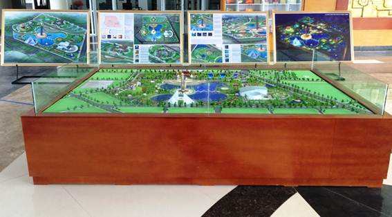 Trưng bày mô hình và phối cảnh Công viên Văn hoá xứ Thanh tại Thanh Hóa