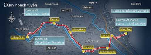 Năm 2017, triển khai dự án đường sắt Vientiane - Vũng Áng