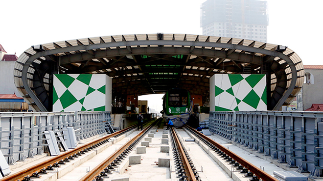 Nhà ga đầu tiên tuyến đường sắt Cát Linh - Hà Đông sắp hoàn thành