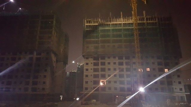 Sập giàn giáo chung cư 16 tầng tại dự án của Mường Thanh