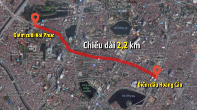 Hà Nội: Chi gần 7.800 tỷ đồng làm đường Hoàng Cầu - Voi Phục