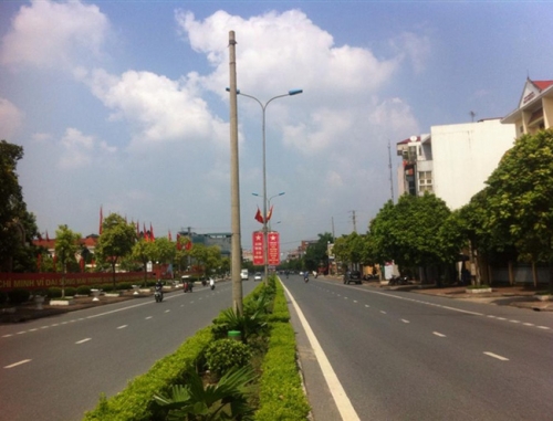 chỉ giới đường đỏ tuyến đường trục trung tâm hành chính huyện Thạch Thất