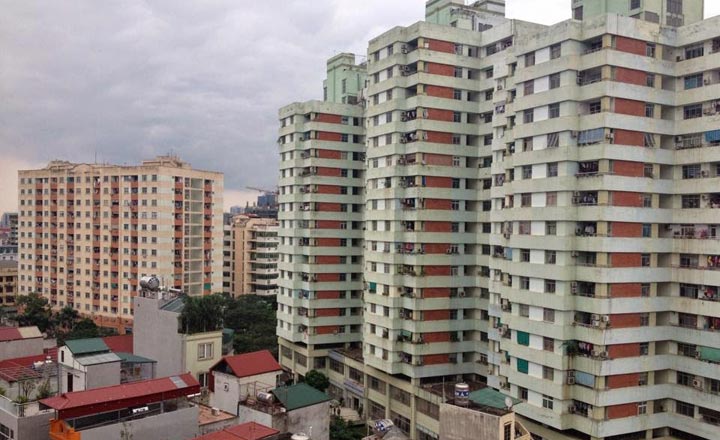 chỉ số giá giao dịch căn hộ chung cư Hà Nội có sự tăng nhẹ.