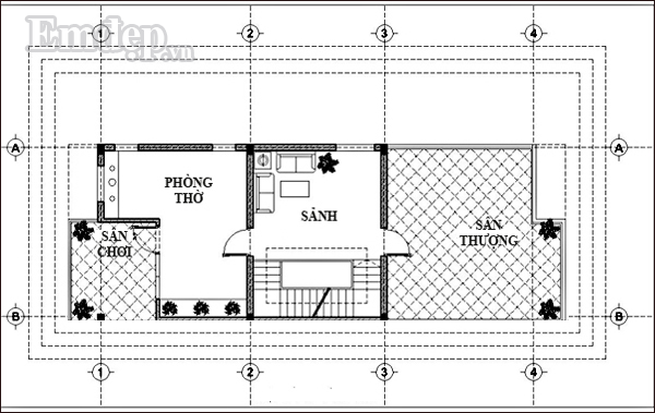 Mặt bằng tầng 3.