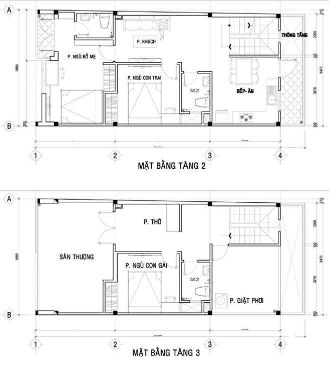 nhà phố ba tầng kết hợp kinh doanh