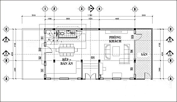 nhà phố 3 tầng