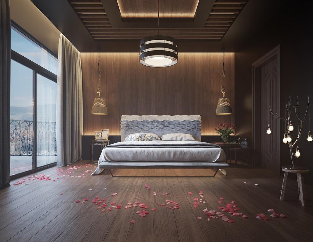 Tường gỗ ấm áp tạo nét phá cách cho nội thất phòng ngủ