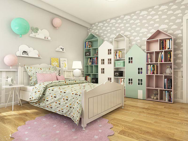 Thiết kế phòng ngủ cho bé theo phong cách nội thất Bắc Âu