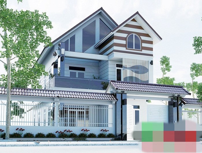 Thiết kế sáng tạo từ 10 mẫu nhà mái Thái 2 tầng