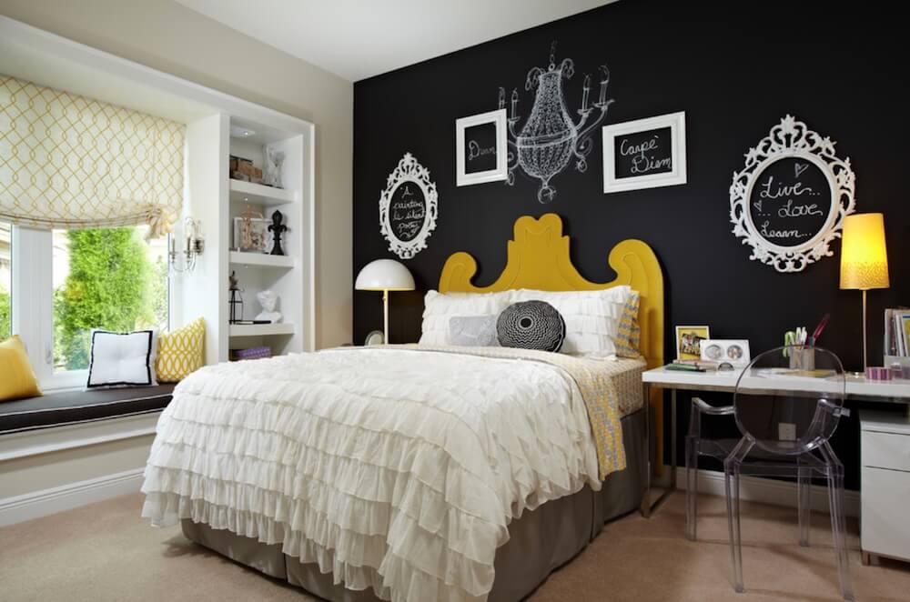 3 cách trang trí phòng ngủ ấn tượng với bảng đen