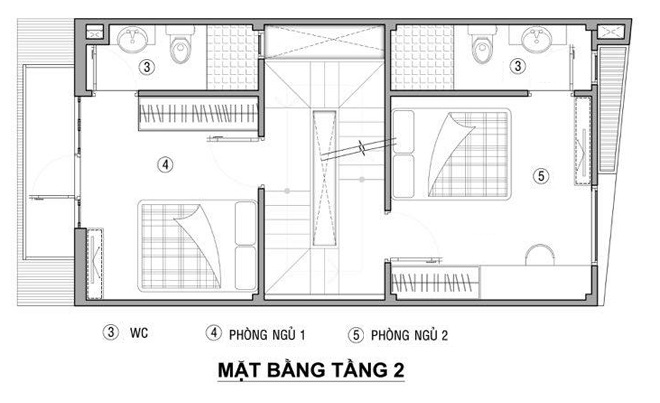 tầng 2 nhà ống 40m2