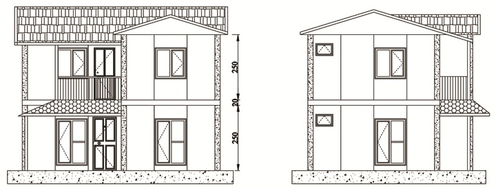 mặt đứng nhà 2 tầng