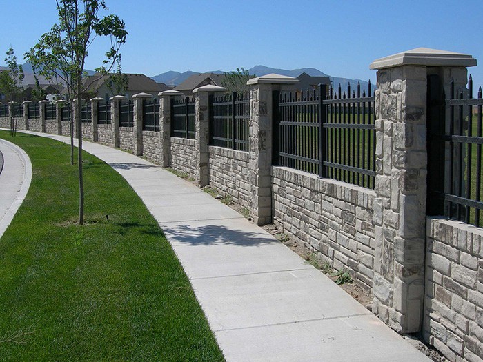 tường rào bằng gạch block 