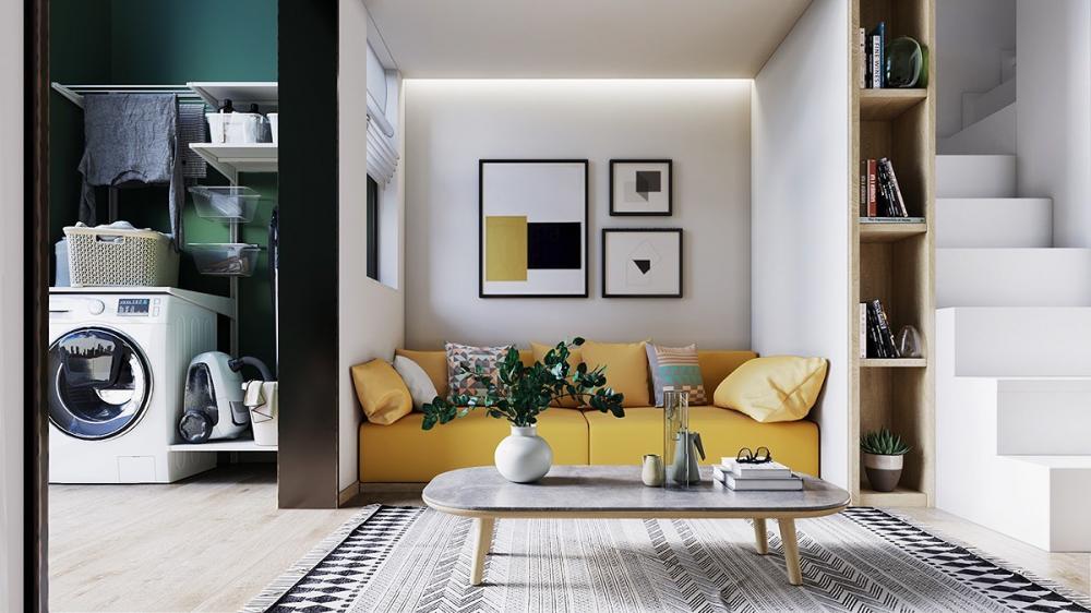Học cách sử dụng màu vàng làm điểm nhấn trong căn hộ phong cách Scandinavian