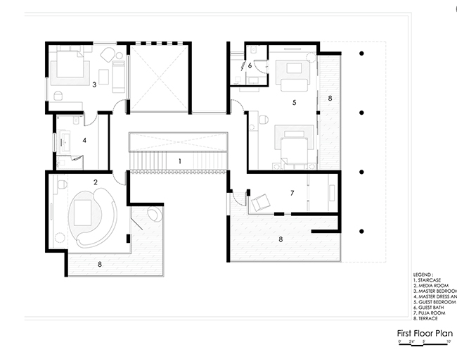 Bản vẽ thiết kế biệt thự 500m2 ở Ấn Độ