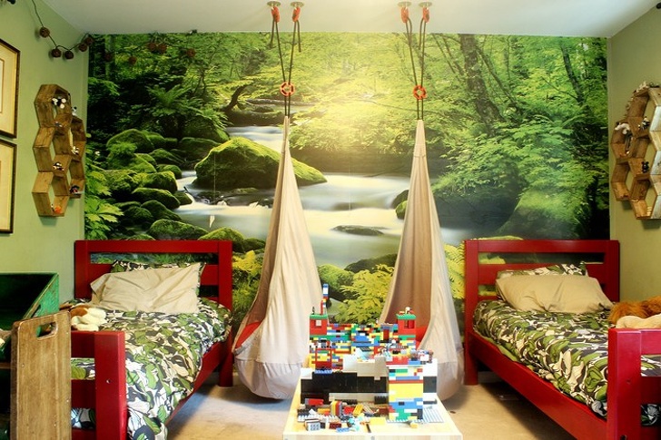 phòng ngủ rừng xanh