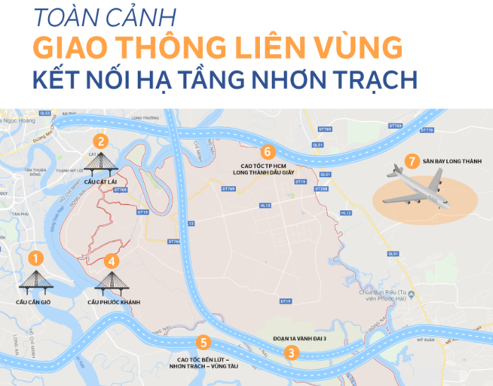 Những dự án hạ tầng kết nối Nhơn Trạch với Tp.HCM và các tỉnh lân cận