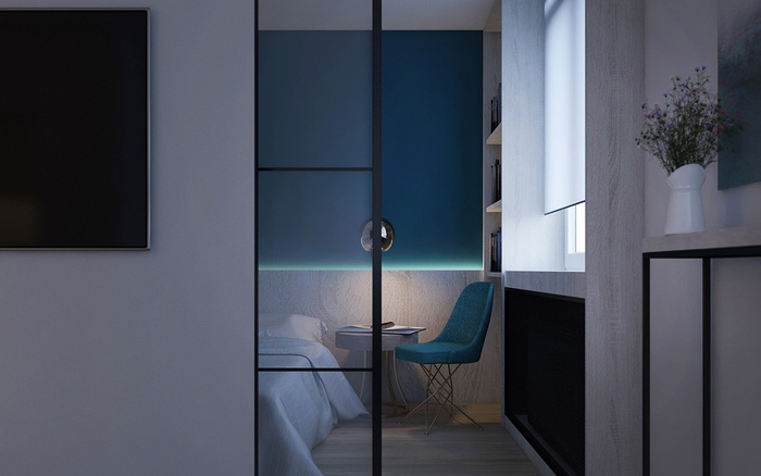 Phòng ngủ sử dụng hệ đèn Led mờ ảo 