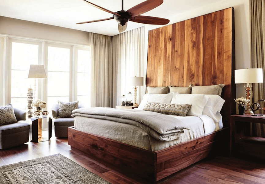 bảng đầu giường bằng gỗ
