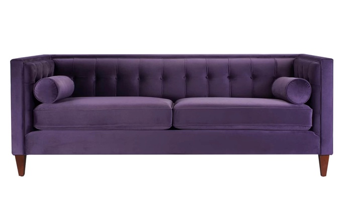 ghế sofa nhung màu tím đẹp