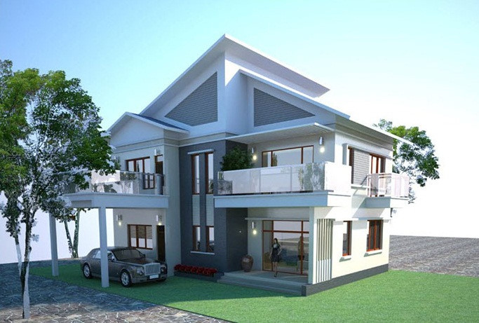 Các mẫu nhà 2 tầng 100m2 thoáng đẹp và sang trọng