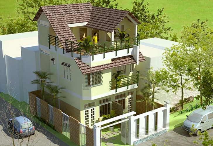 ngôi nhà theo phong cách kiến trúc xanh