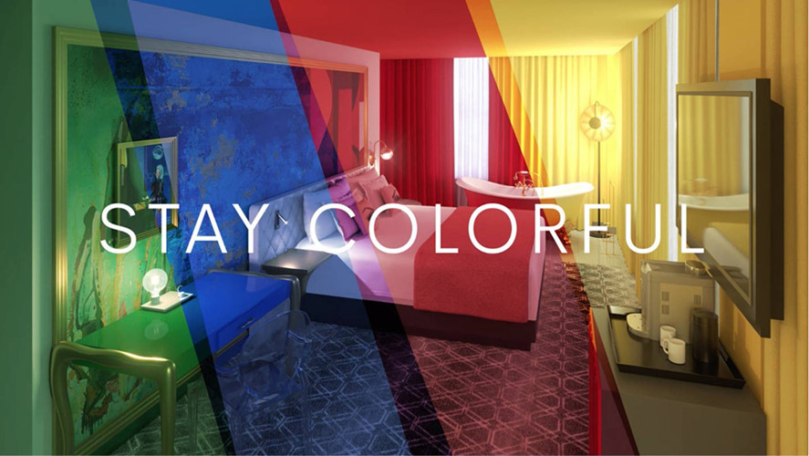 thiết kế khách sạn sắc màu