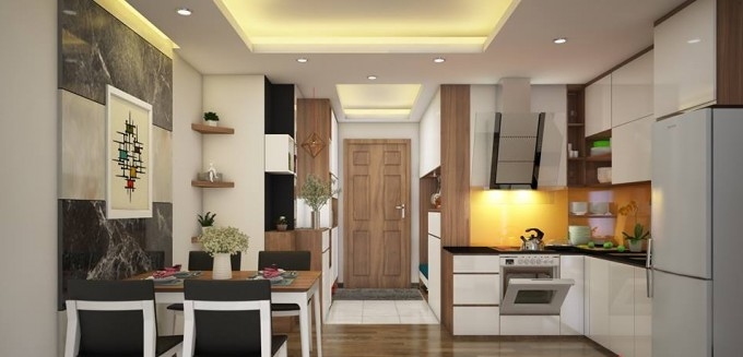 Những mẫu phòng bếp mở đẹp, tiện ích dành cho căn hộ chung cư