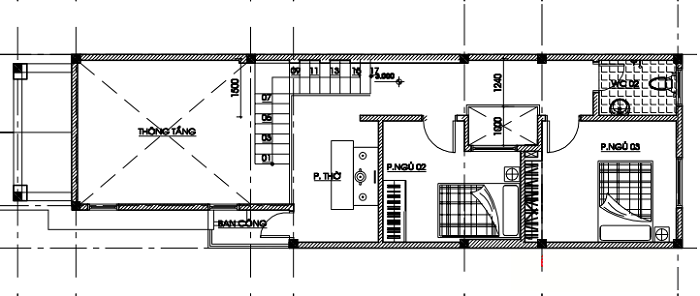 Mặt bằng thiết kế tầng lửng nhà cấp 4