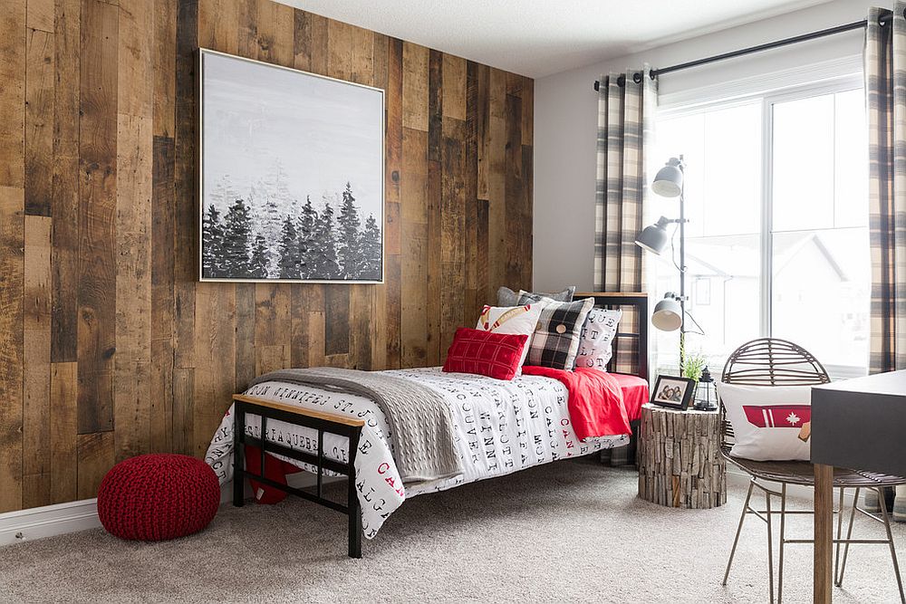 trang trí phòng ngủ với gỗ