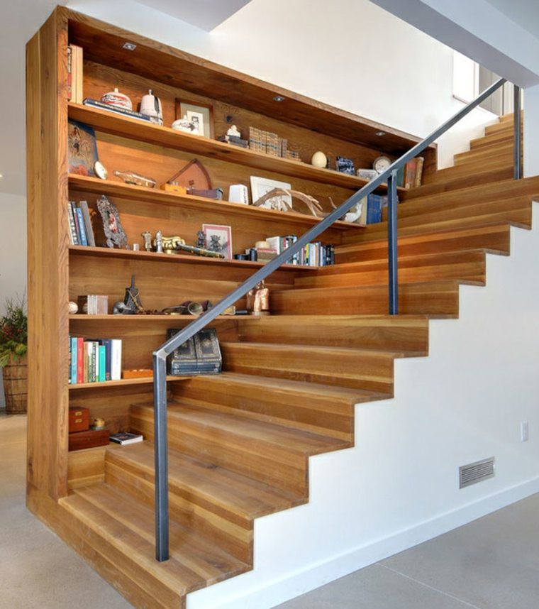 Ý tưởng thiết kế cầu thang kiêm tủ sách biến ngôi nhà thành thư viện đích thực