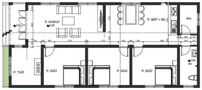 Thiết kế nhà cấp 4 mái Thái 3 phòng ngủ tiện nghi, tiết kiệm chi phí