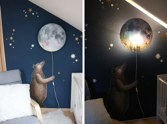 trang trí tường phòng ngủ cho bé