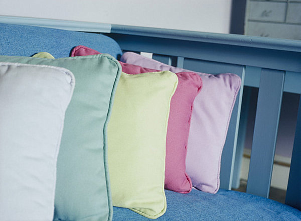 row of pastel pillows 314d
