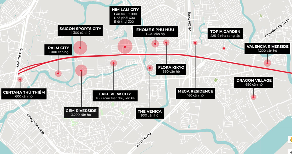 chung cư ăn theo cao tốc tại TP.HCM