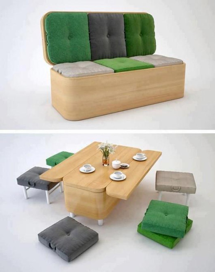 ghế sofa tích hợp bàn ăn